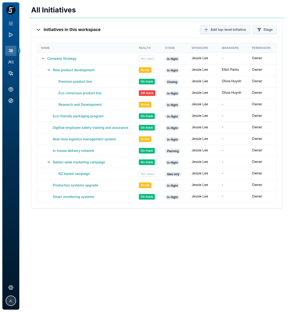 JourneyLab Portfolio screen